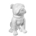 Urban Trends Collection Urban Trends Collection 45026 Ceramic Sitting British Bulldog Figurine with Collar; Matte White 45026
